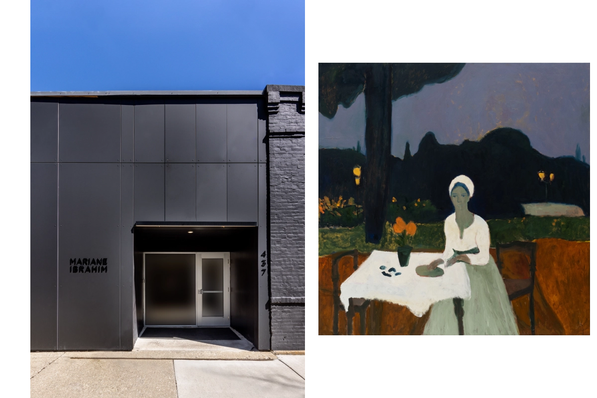 Images: Gallery facade / Patrick Eugene, Woman in White, courtesy of Mariane Ibrahim