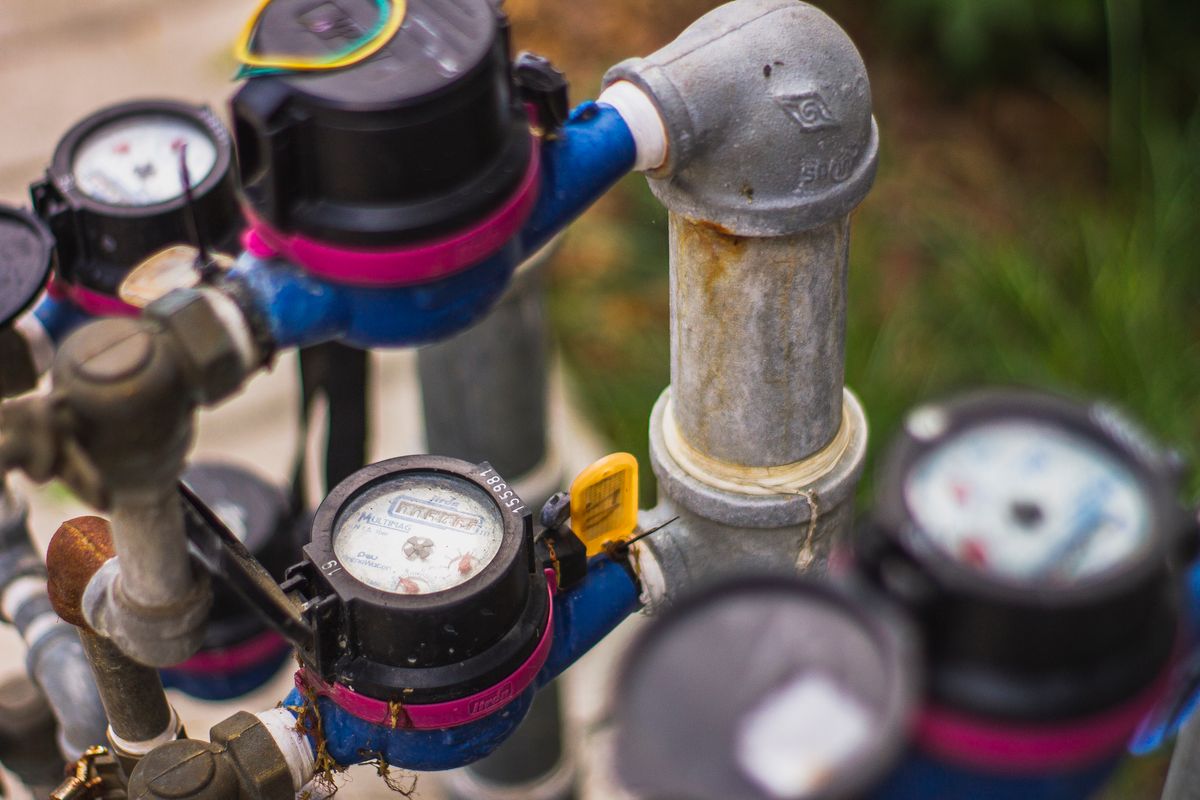 Water pipe close-up