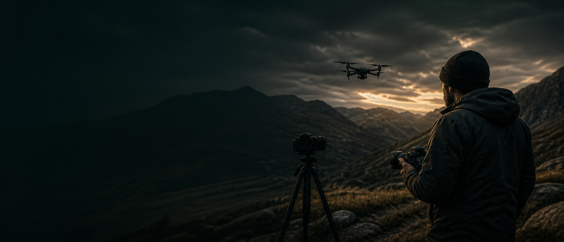 Drone field test in the mountains