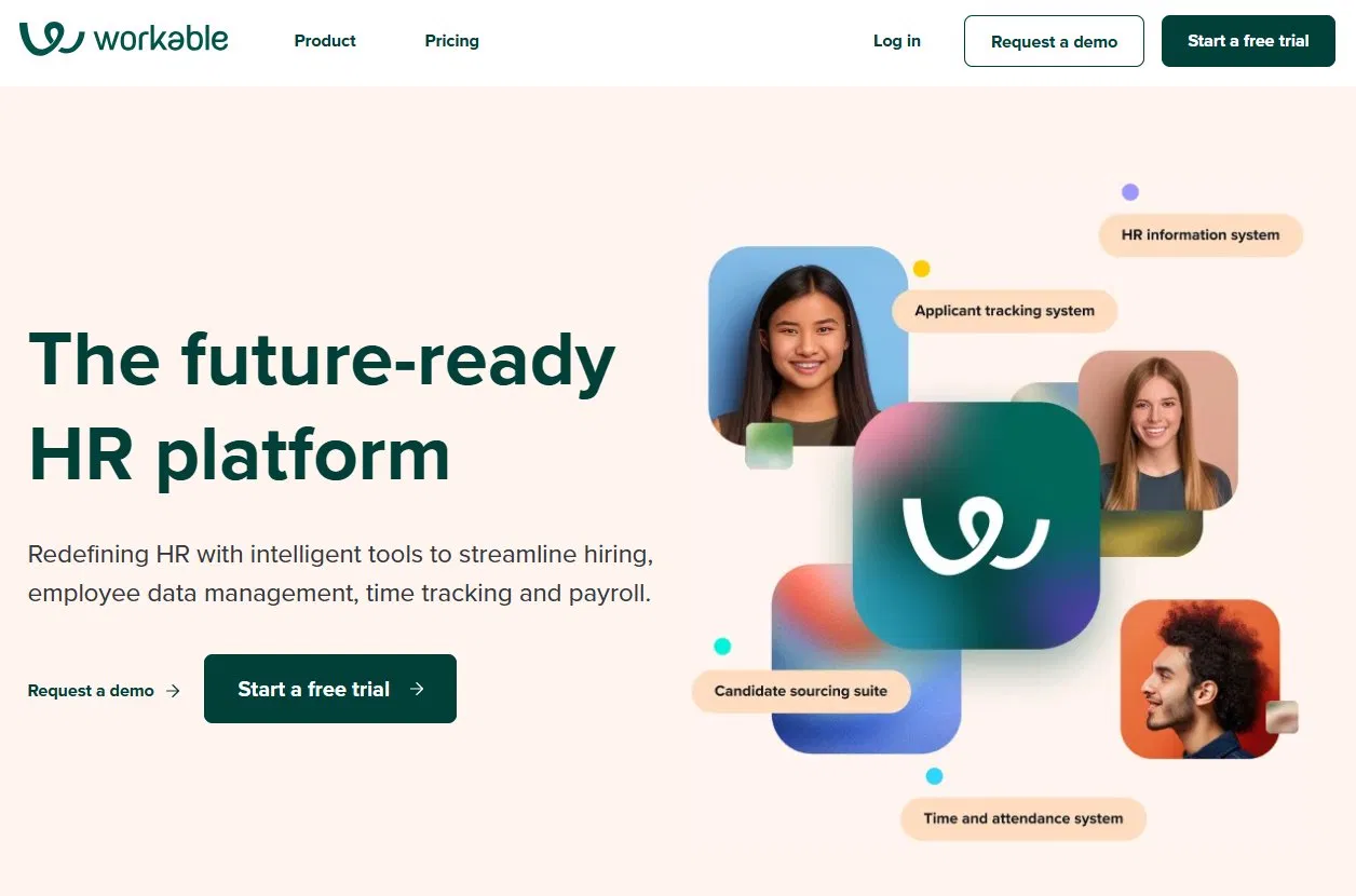 Workable homepage