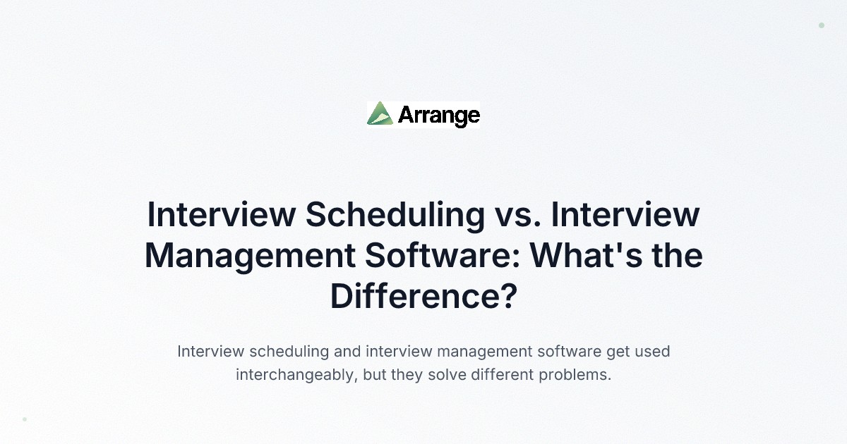 Interview scheduling vs interview management software