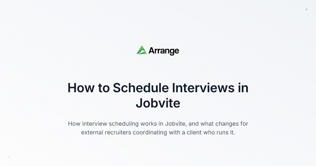 How to schedule interviews in Jobvite
