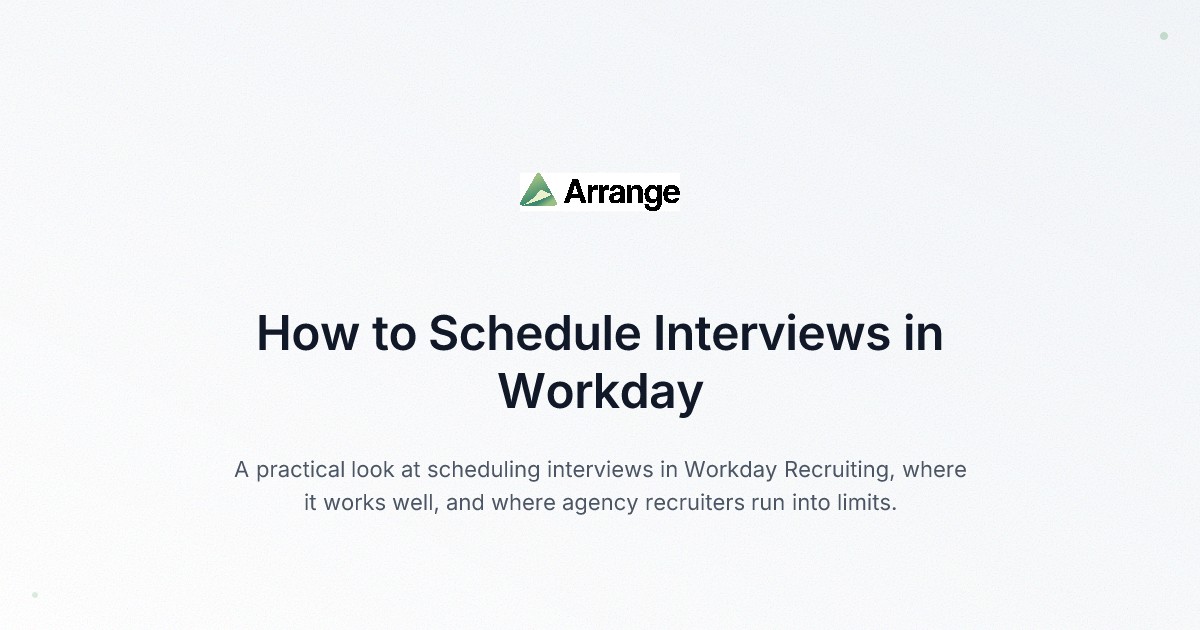 How to schedule interviews in Workday