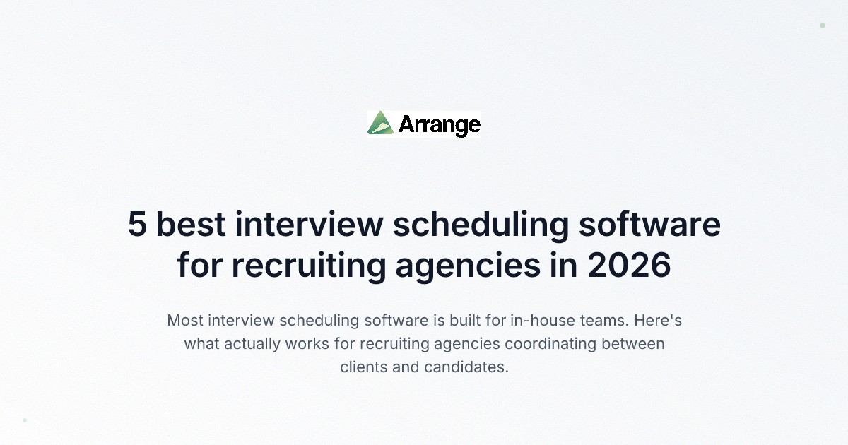Best interview scheduling software for recruiting agencies
