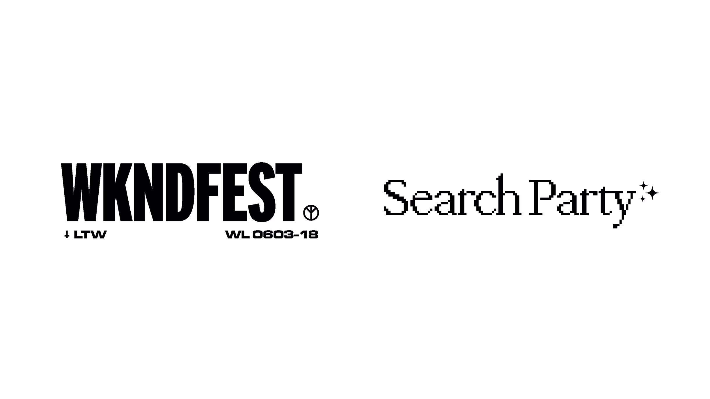 WKNDFEST and Search Party wordmarks