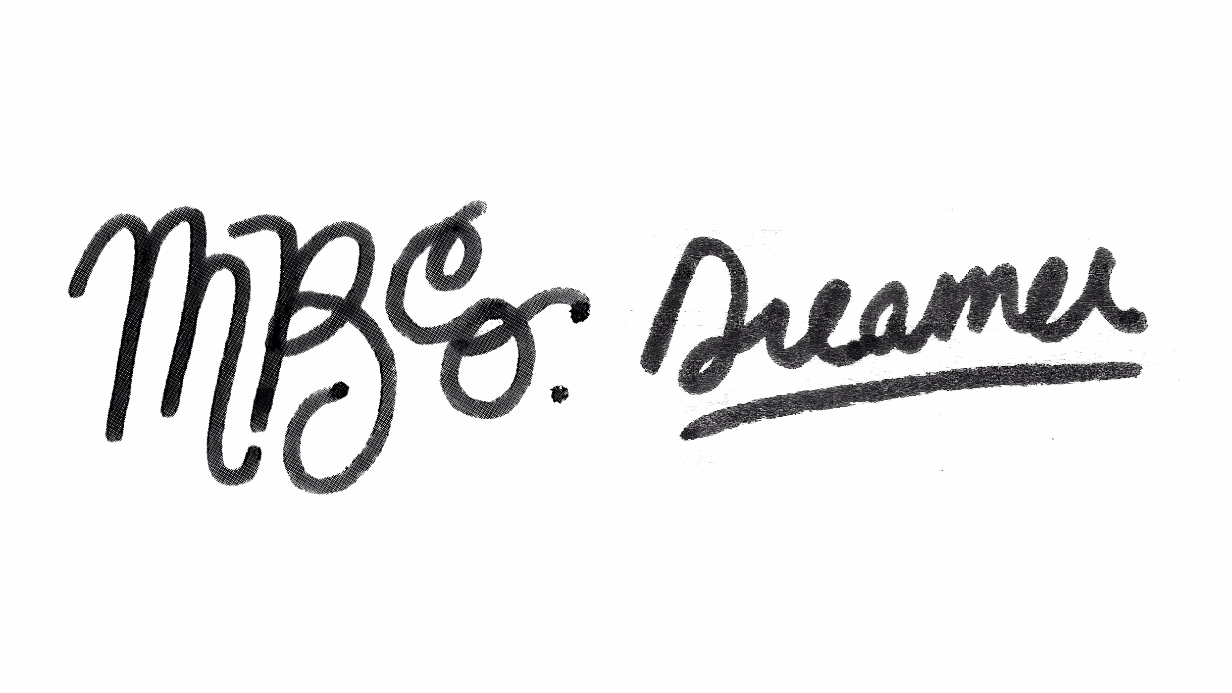 Hand-lettered MBSC and Dreamer wordmarks