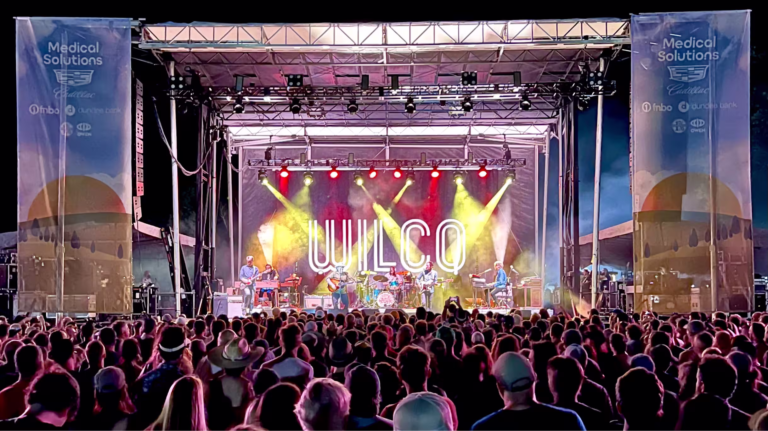 Crowd watching Wilco perform at Outlandia