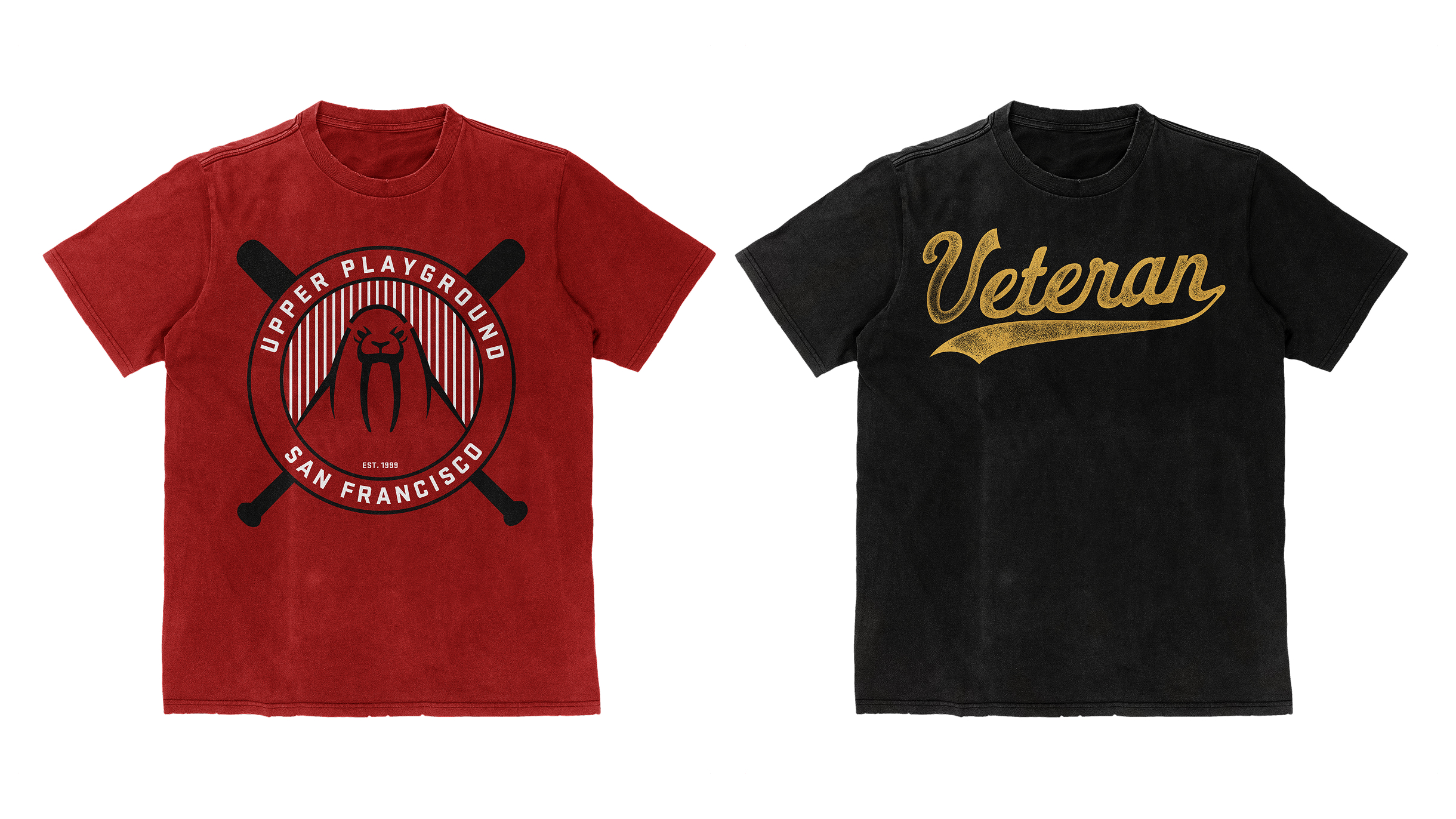 Red San Francisco Players T-shirt and black Veteran shirt