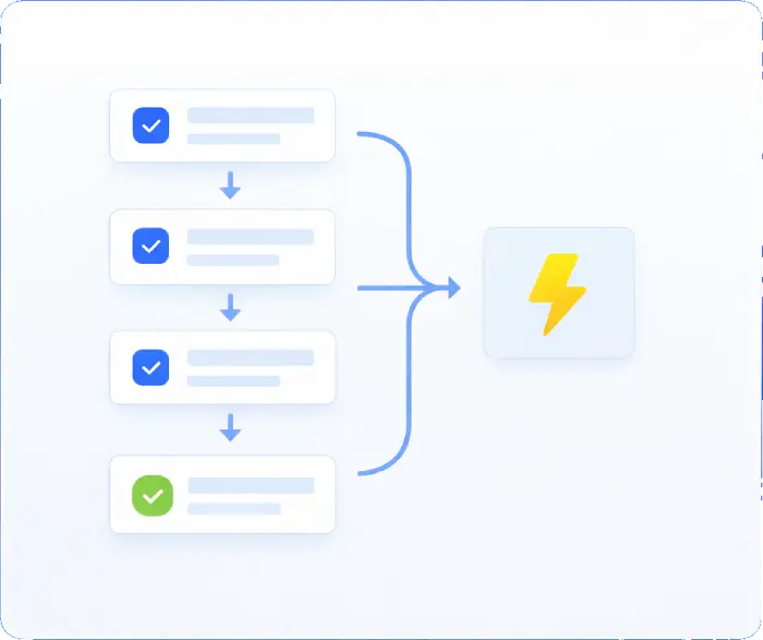 Schéma de workflow automatisé illustrant la suppression des tâches répétitives dans une entreprise
