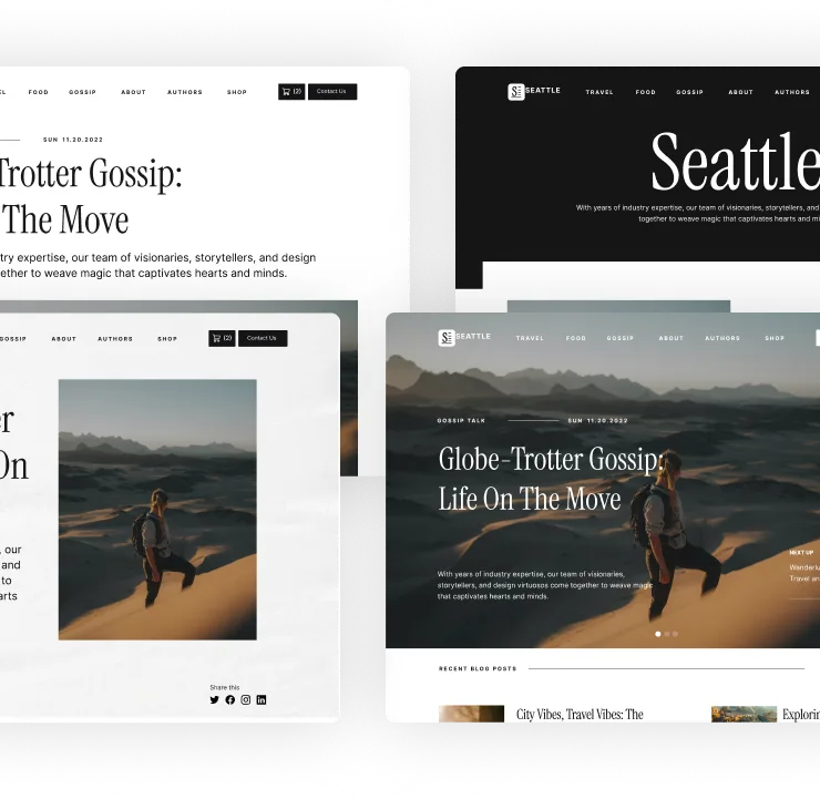 Seattle Blog Template - Designed by Azwedo.com and Wedoflow.com