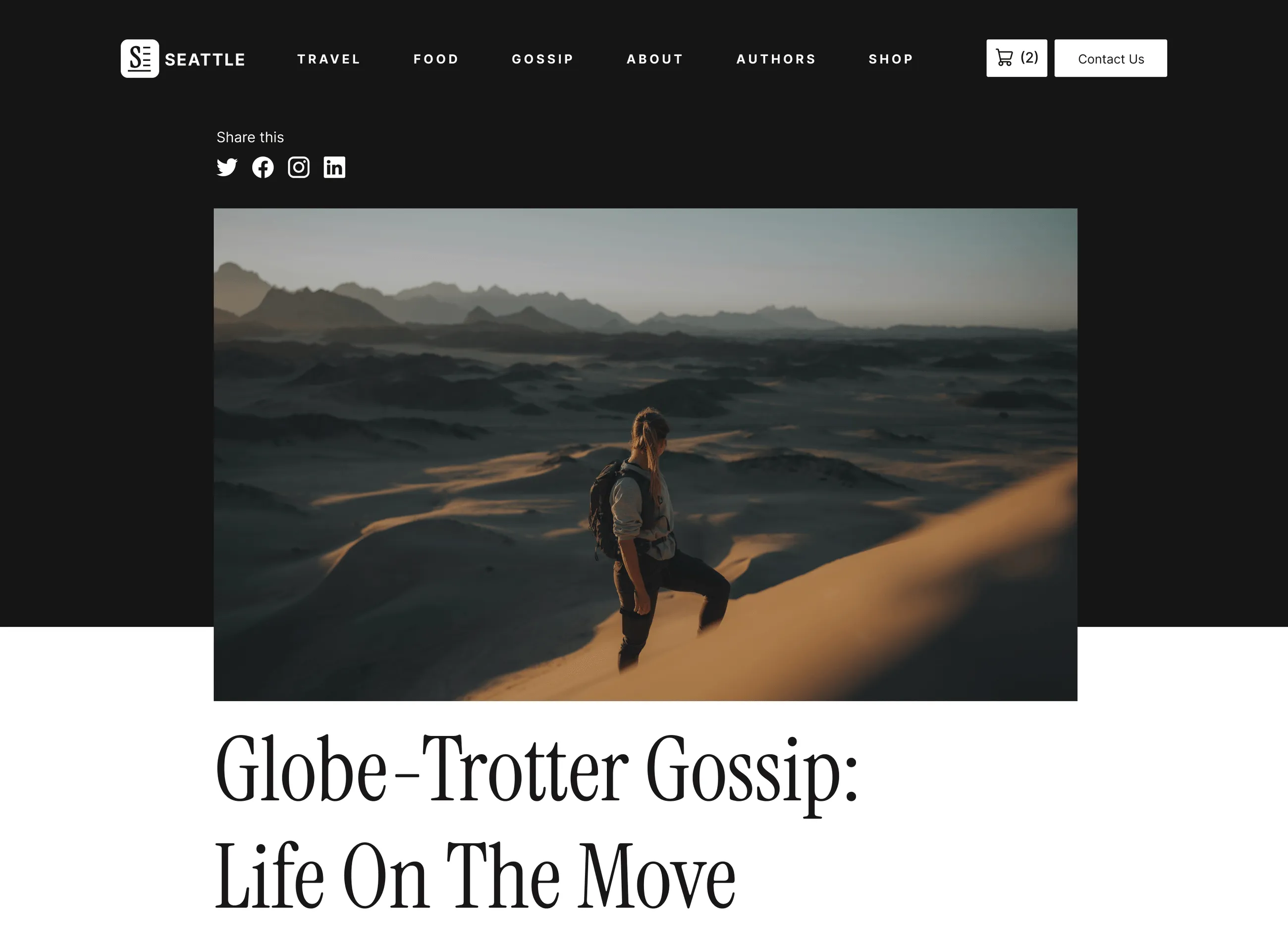 Seattle Blog Template - Designed by Azwedo.com and Wedoflow.com