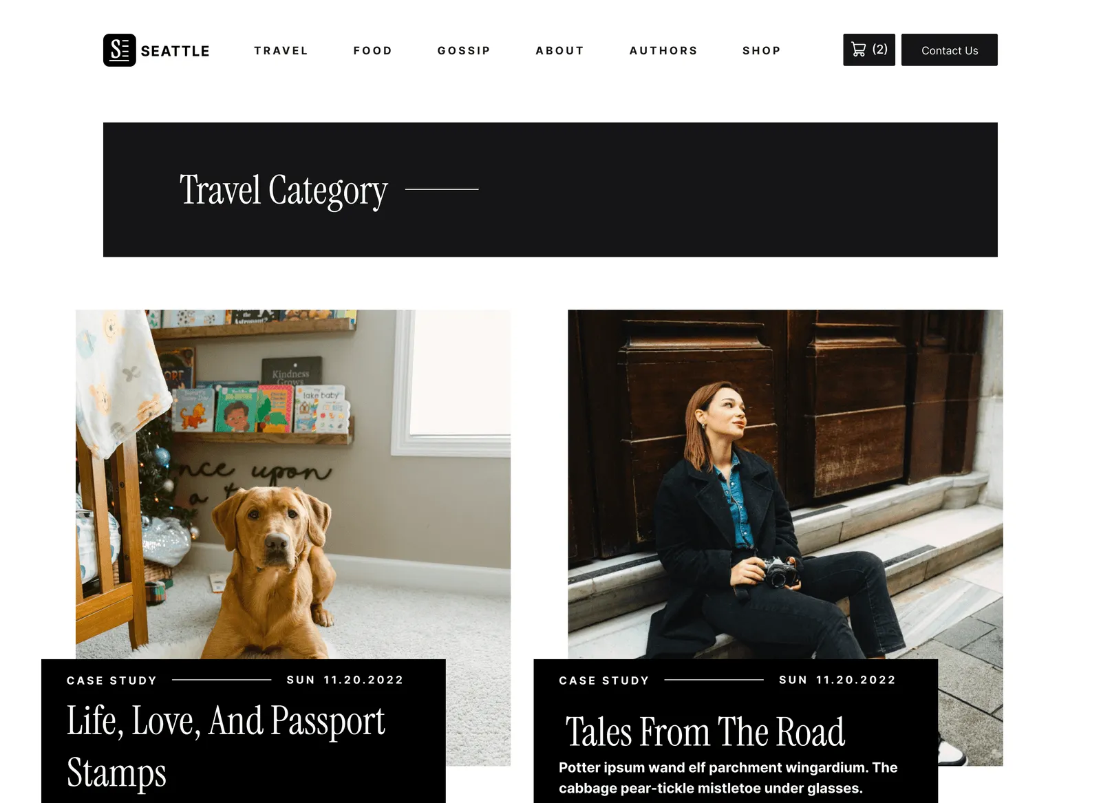 Seattle Blog Template - Designed by Azwedo.com and Wedoflow.com