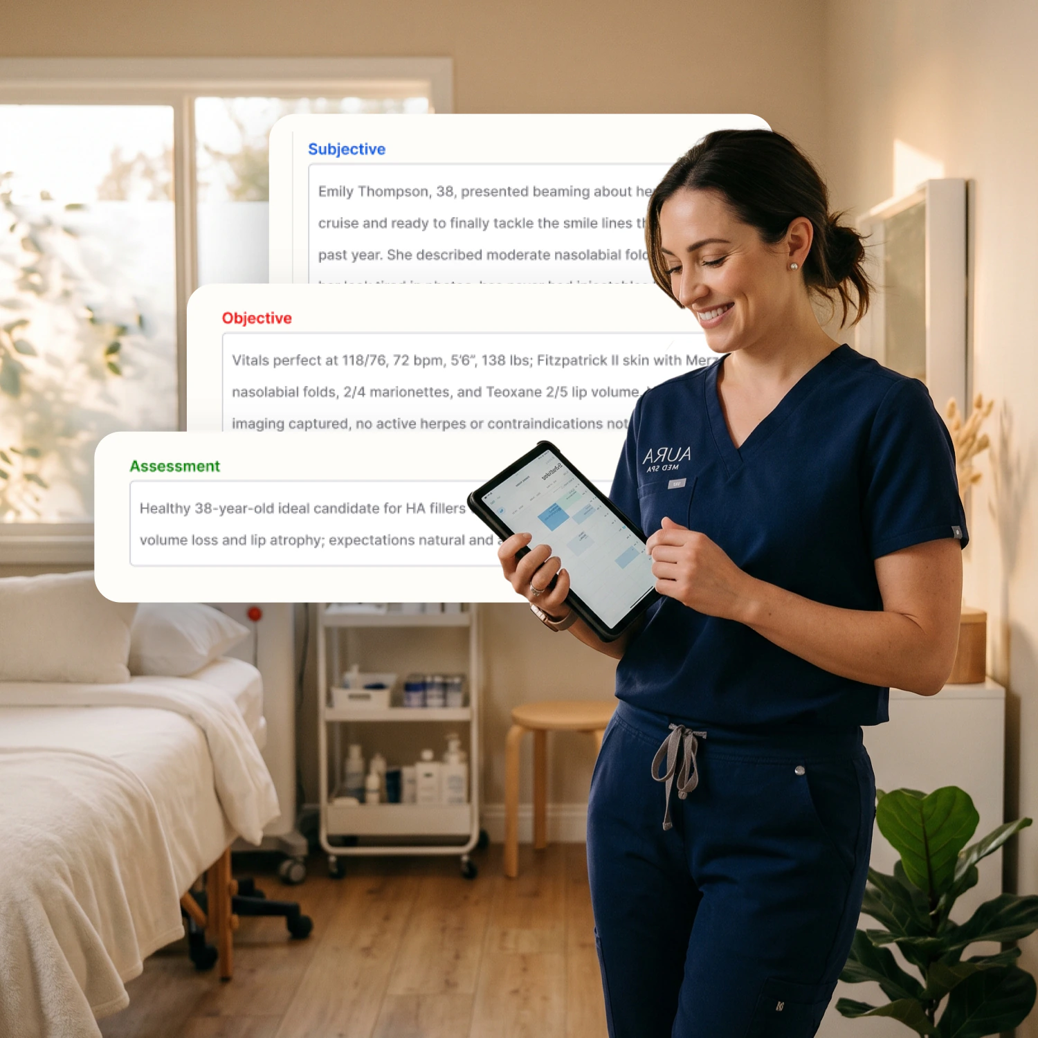 Structured clinical notes in RxPhoto
