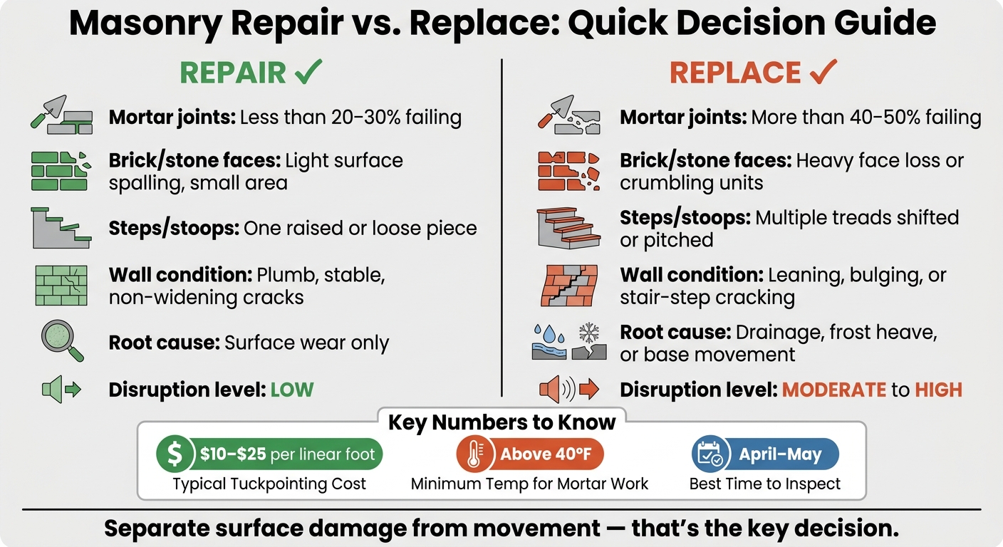 Masonry Repair vs. Replace: Quick Decision Guide for North Andover Homes