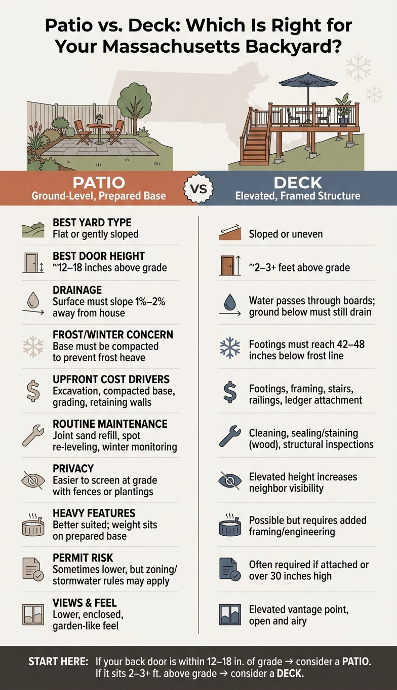 Patio vs. Deck: Which Is Right for Your Massachusetts Backyard?