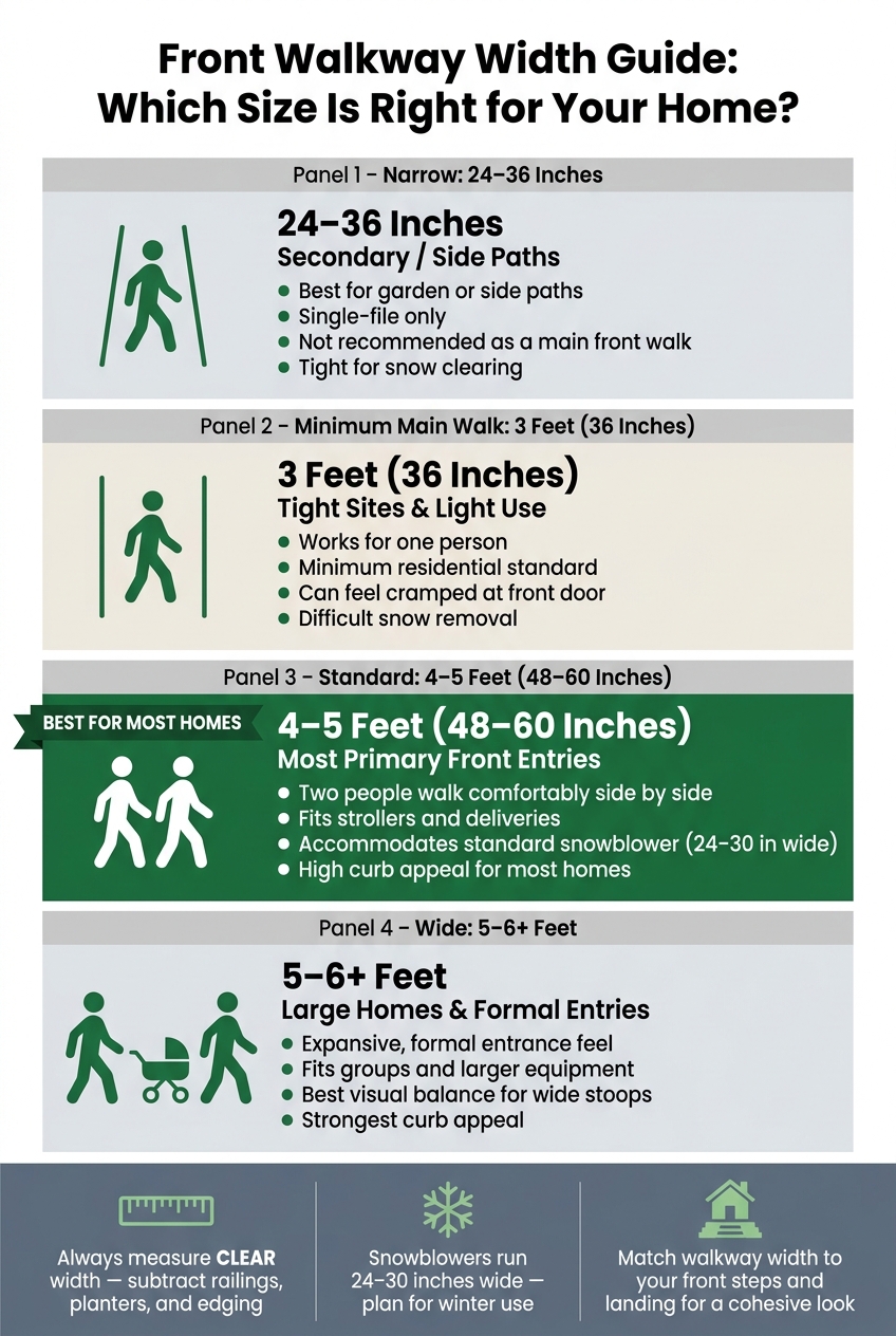 Front Walkway Width Guide: Which Size Is Right for Your Home?