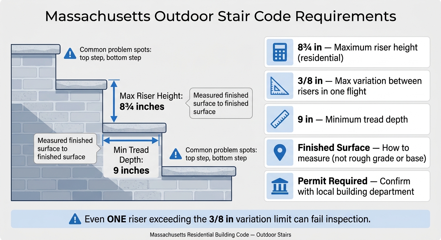 Massachusetts Outdoor Stair Code Requirements at a Glance