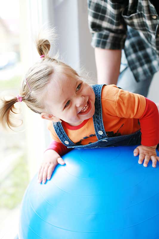 Little girl receiving Occupational Therapy