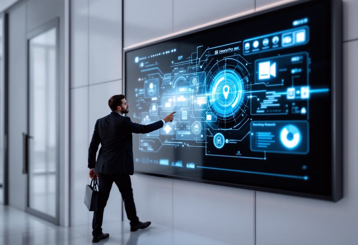 image of hightech control room