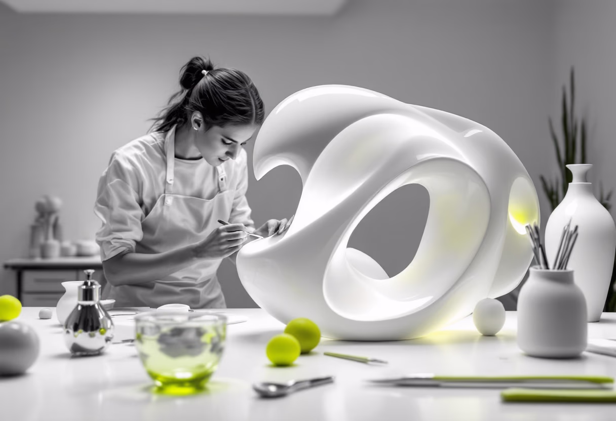 image of clay being molded in class (for a ceramic studio)