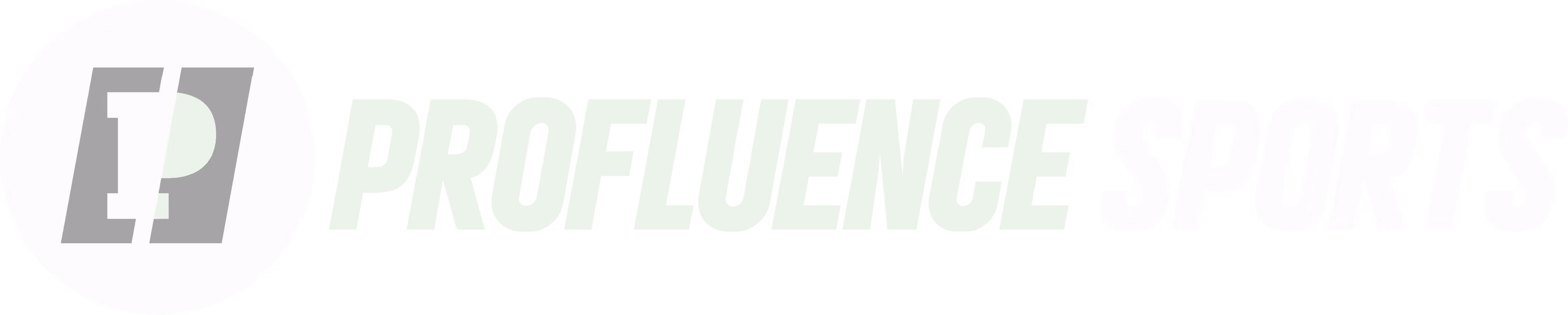 Profluence Sports logo with stylized letters P and I inside a circle.