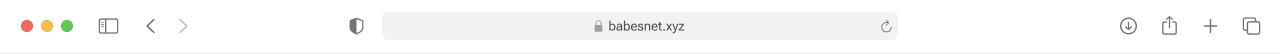 Browser window with URL babesnet.xyz displayed in the address bar and standard navigation controls.