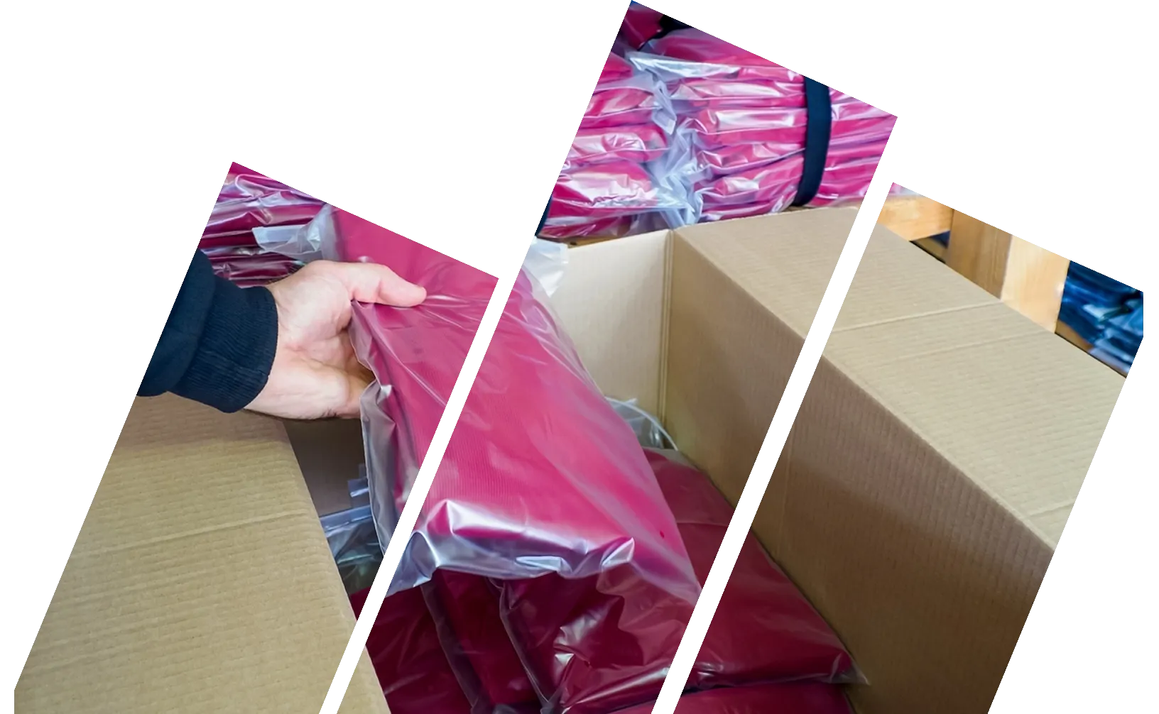 Audience at concert holding up phones to record a brightly lit stage with red and orange lighting.