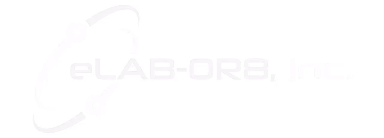 Lab-Or8, Inc. logo with stylized atomic orbit design circling the text.