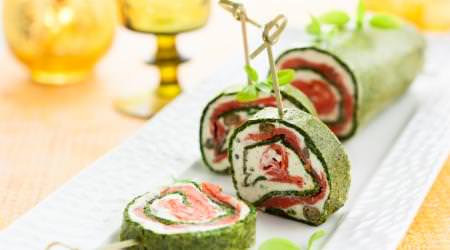 Lachs Spinat Röllchen