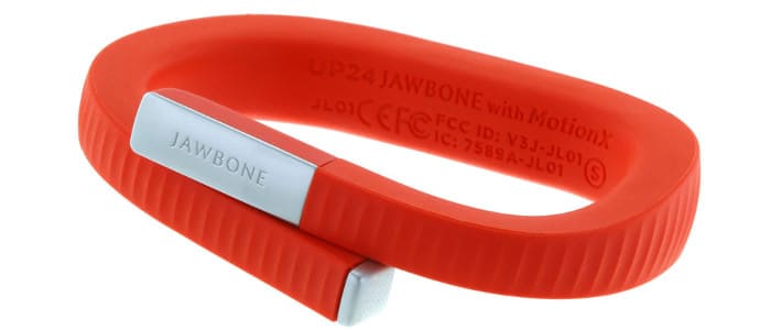 Rotes Fitness Armband der Marke Jawbone