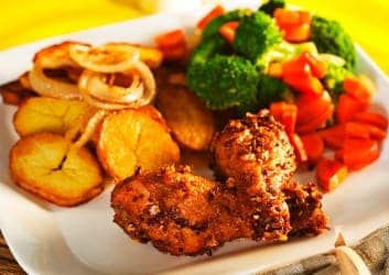 Bratkartoffel mit Chicken Wings