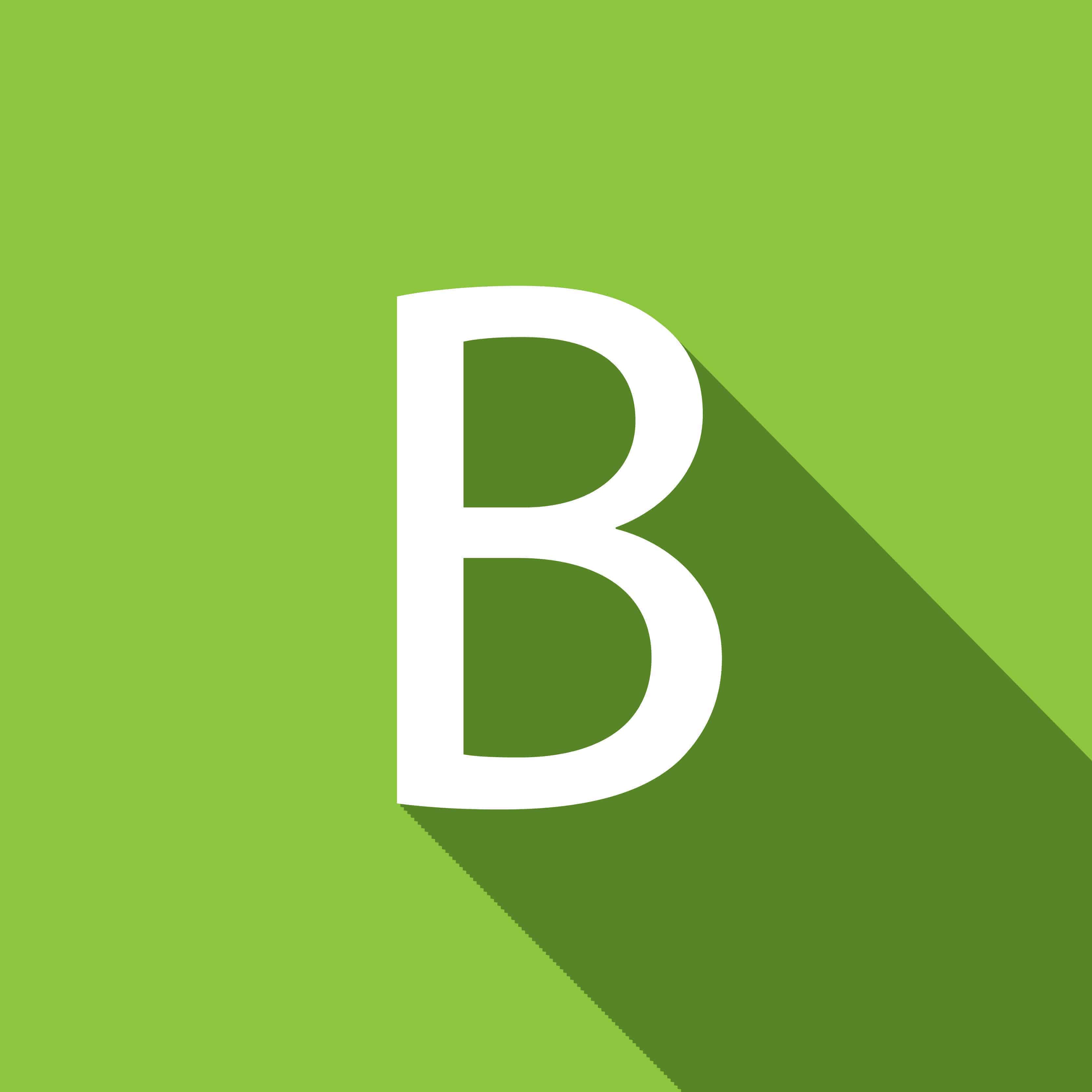 Buchstabe B in weiß