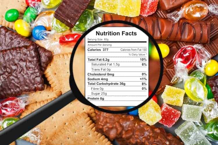 Kalorienangabe auf Lebensmitteln
