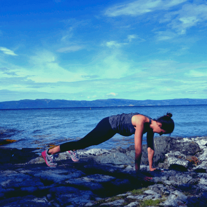 Ausführung der Übung Half Burpee