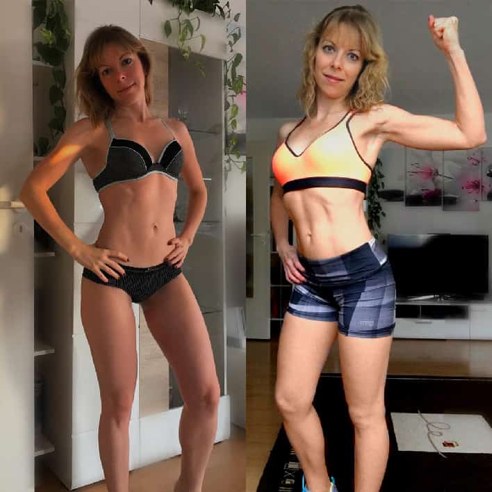 Vorher Nachher Bild von Gymondo Mitglied Linda