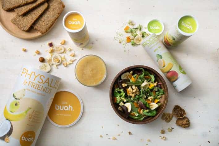 Gefriergetrocknetes Gemüse von Buah, angerichtet zu einem herzhaften Abendbrot