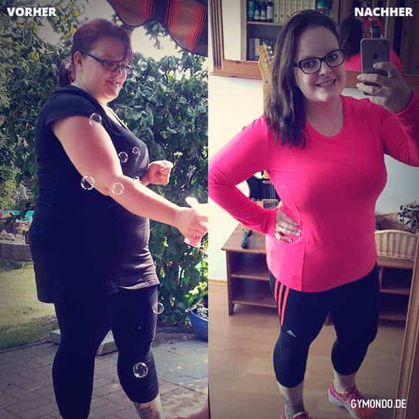 Vorher Nachher Bild von GYMONDO Mitglied Maria