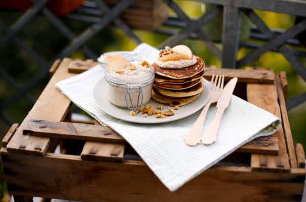 Saftige Apfel-Ricotta Pancakes