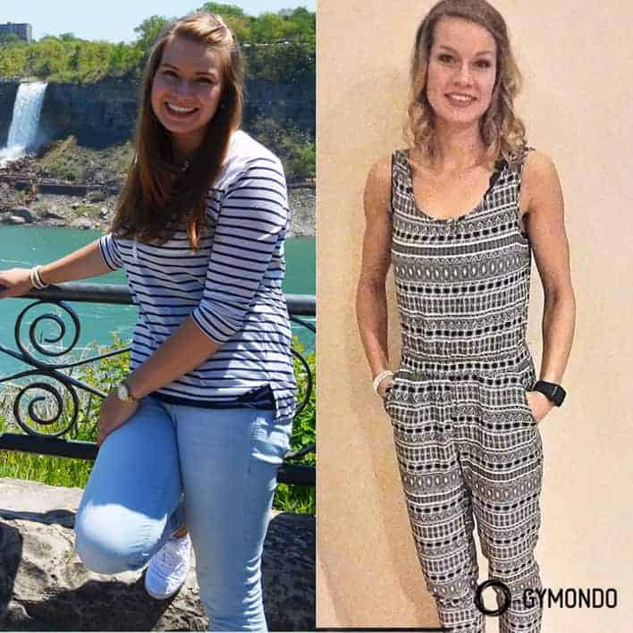 Vorher Nachher Bild von GYMONDO Mitglied Nicole