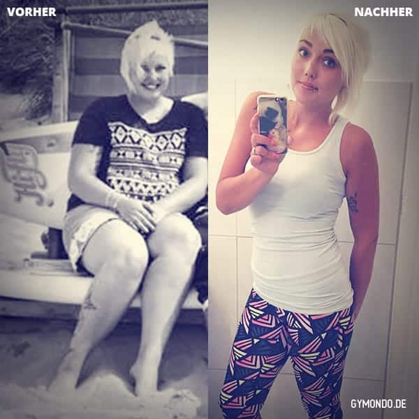 Das neue Vorher Nachher Bild von GYMONDO Mitglied Vanessa