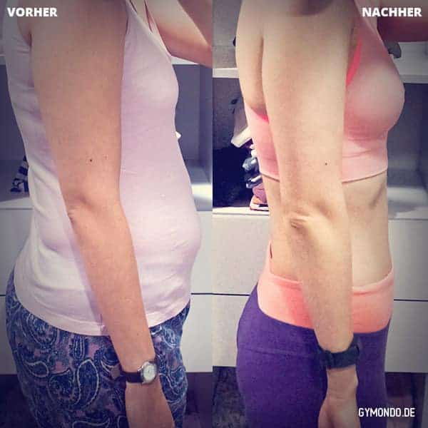 Vorher Nachher Bild seitlich