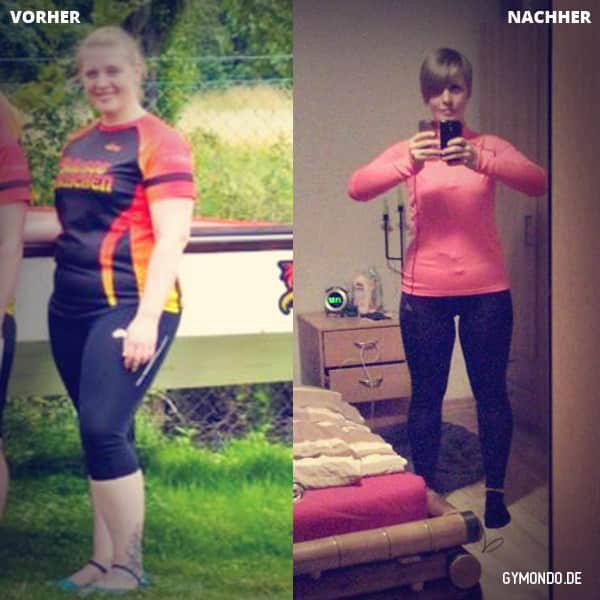 Vorher Nachher Bild von Gymondo Mitglied Cindy