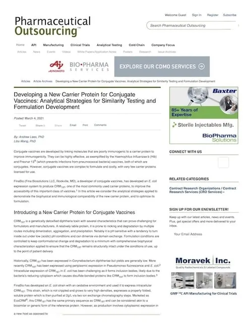 Similarity Testing Conjugate Vaccines 