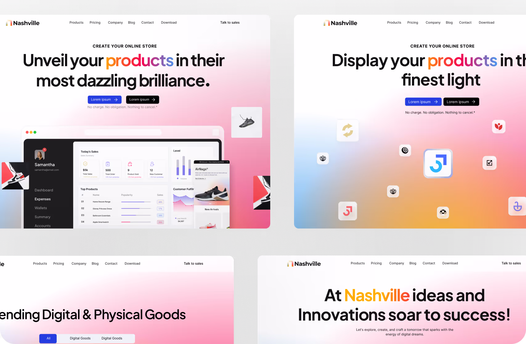 Saas Webflow Template - Nashville - Designed by Azwedo.com and Wedoflow.com