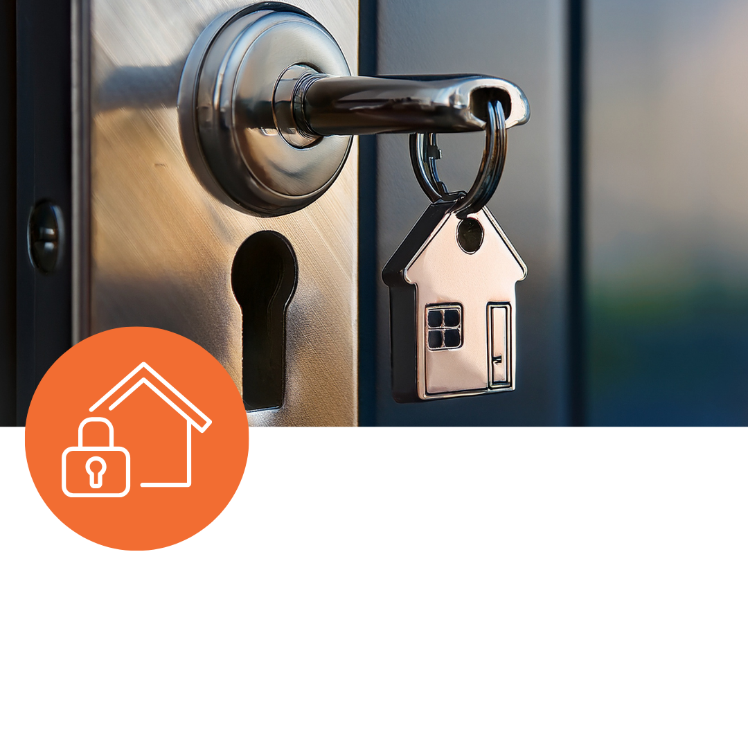 Family protected by a VGI Technology home security system