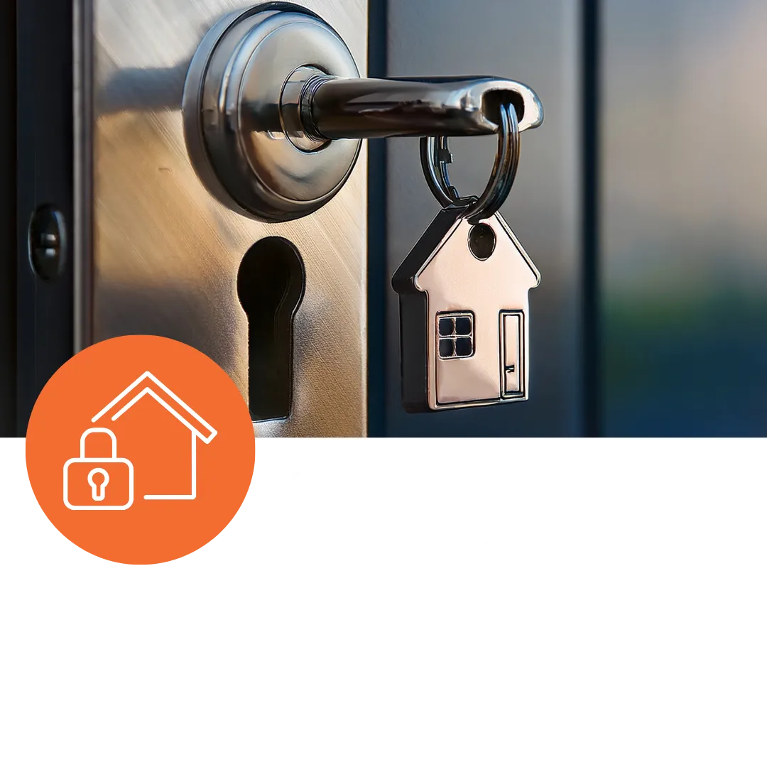 Family protected by a VGI Technology home security system