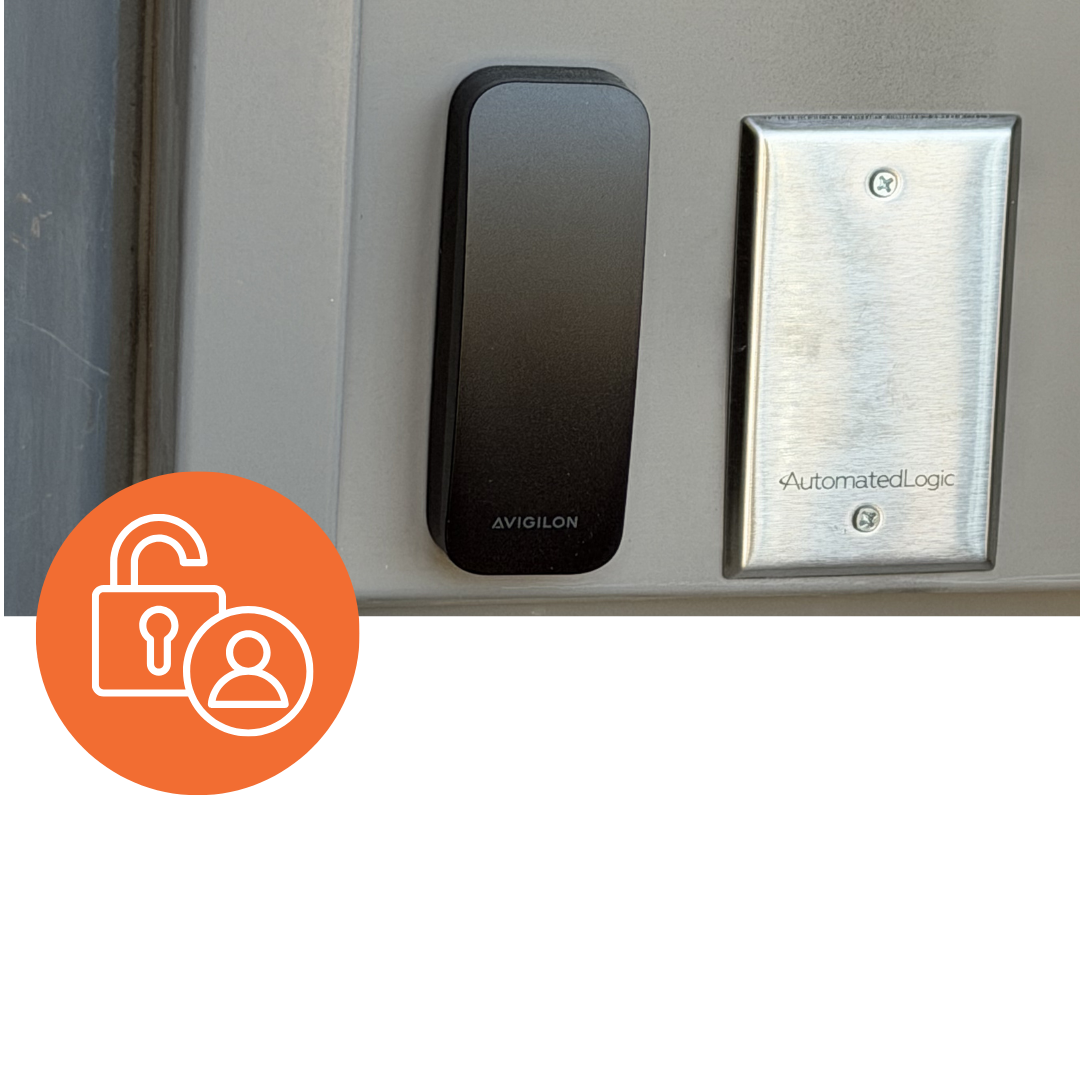 Keyless entry smart lock and keypad used for VGI Technology access control systems