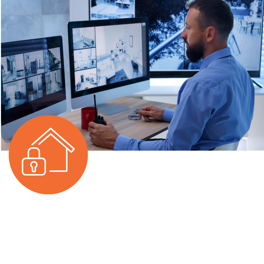 VGI Technology alarm monitoring specialist reviewing a live security dashboard