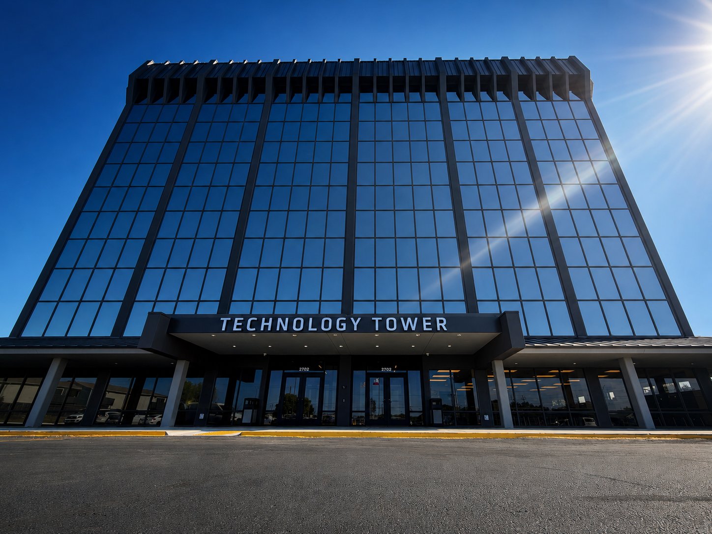Exterior view of VGI Technology's Texas headquarters, Technology Tower