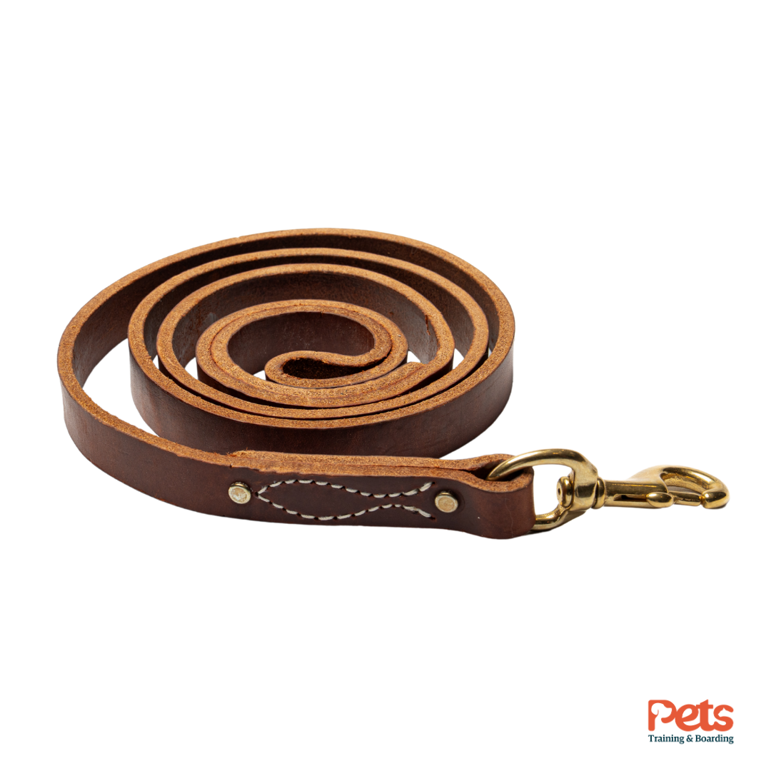  Classic Brown Leather Lead - Quick Release